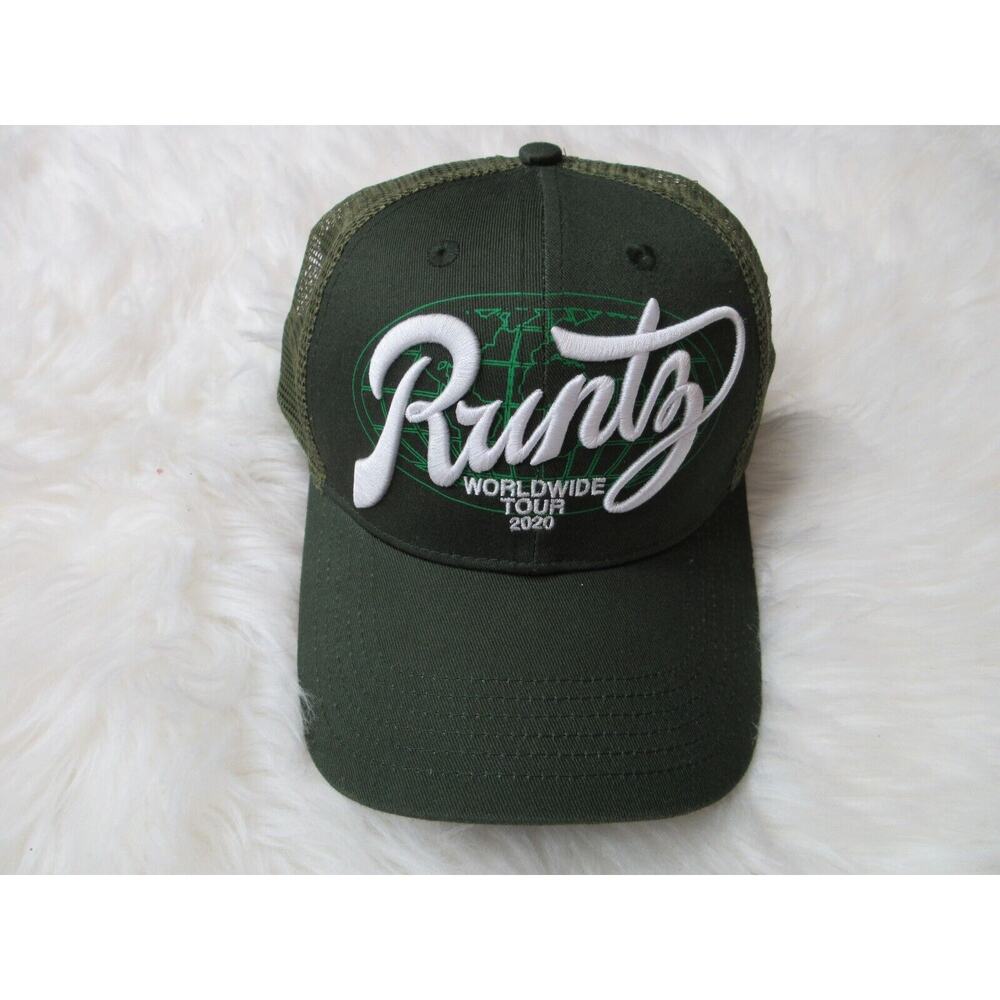 RUNTZ Worldwide Tour 2020 Men's Adjustable Snapback Mesh Trucker Hat Cap - MINT!